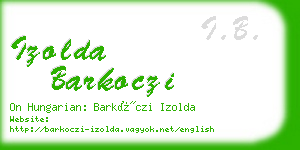 izolda barkoczi business card